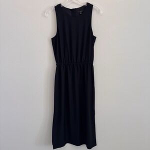 J. Crew Factory Black Sleeveless Midi Dress